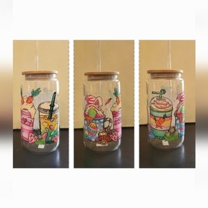 16 oz Easter glass can.